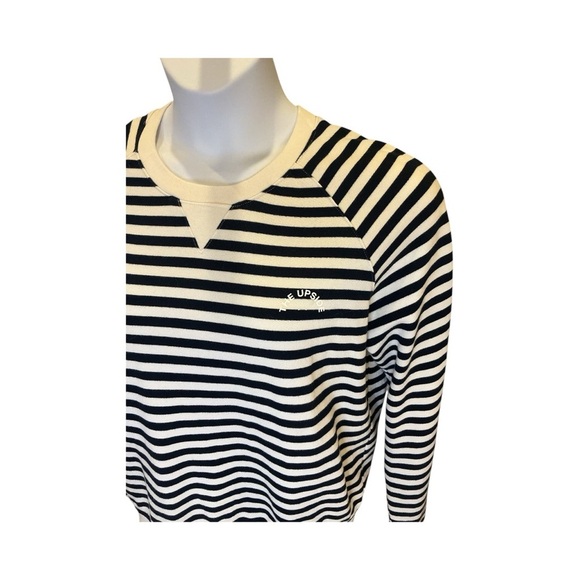 The Upside Navy and White Stripe Long Sleeve Pullover T-shirt Coastal sweatshirt - Picture 8 of 8